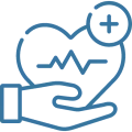Heart and hand logo